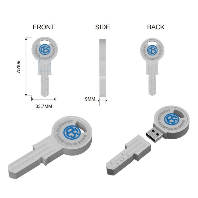 Picture of 2D Custom USB Flash Drive - Factory Direct Indent Pricing