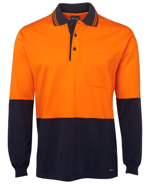 Picture of JB's Hi Vis L/S Cotton Polo