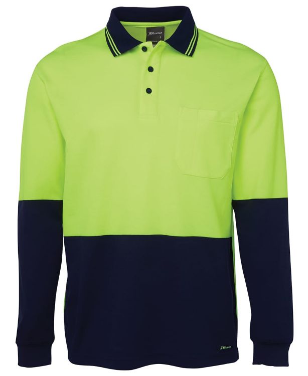 Picture of JB's Hi Vis L/S Cotton Back Polo