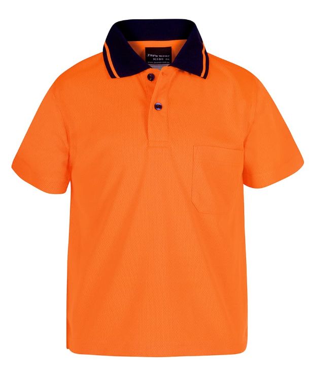 Picture of JB's Adults and Kids Hi Vis Non Cuff Traditional Polo