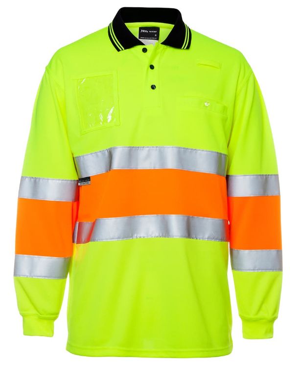 Picture of Hi Vis Bio Motion (D+N) L/S Polo with ReflectiveTape