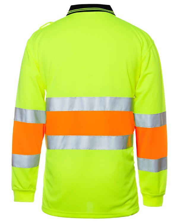 Picture of Hi Vis Bio Motion (D+N) L/S Polo with ReflectiveTape