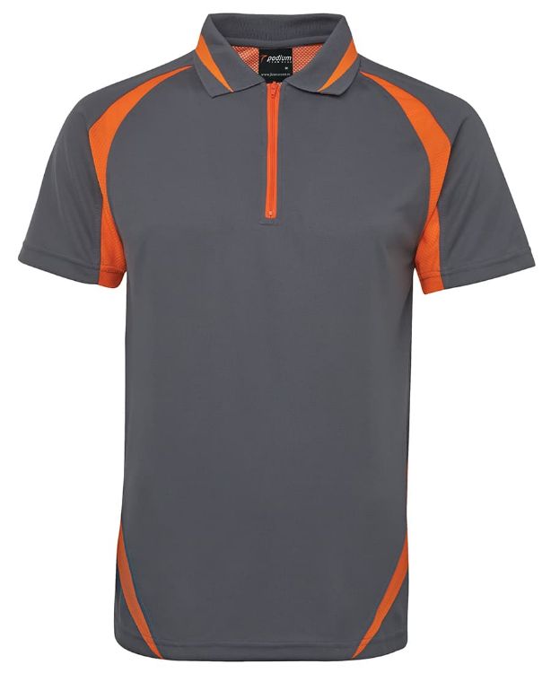 Picture of Podium Zip Poly Polo