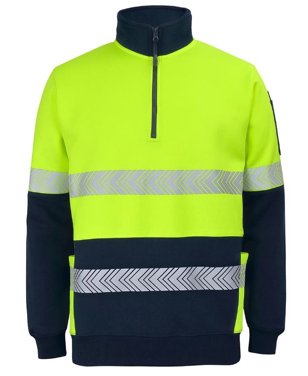 Picture of JB's Hi Vis 330g 1/2 Zip Segmented Tape Fleece