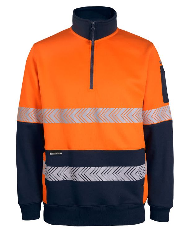 Picture of JB's Hi Vis 330g 1/2 Zip Segmented Tape Fleece