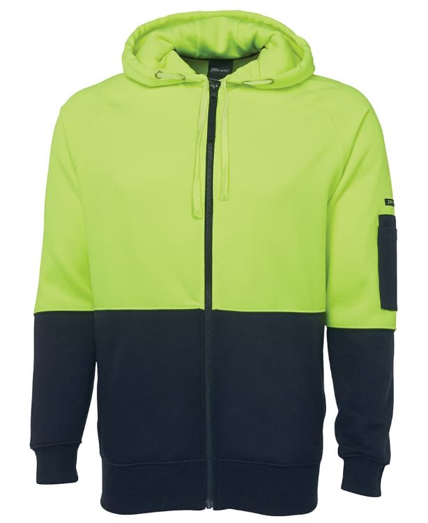 Picture of JB's Hi Vis Full Zip Fleecy Hoodie