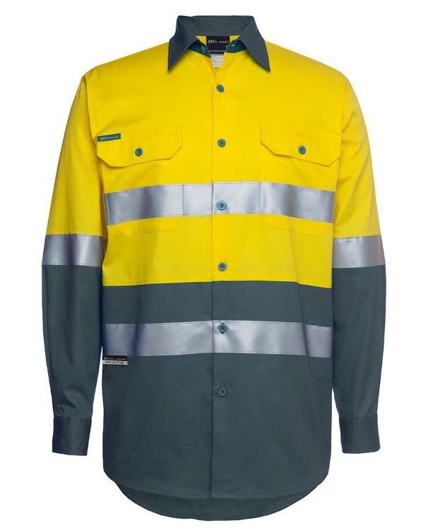 Picture of JB's Hi Vis L/S (D+N) 150G Work Shirt