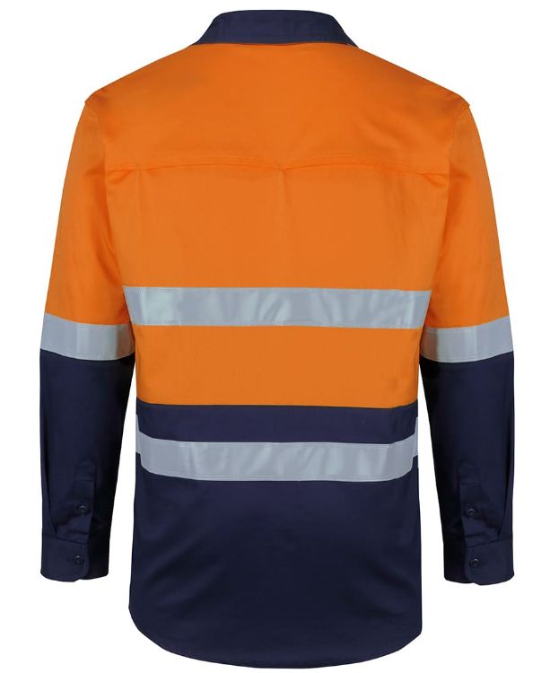 Picture of JB's Hi Vis (D+N) L/S Stretch Work Shirt with Tape