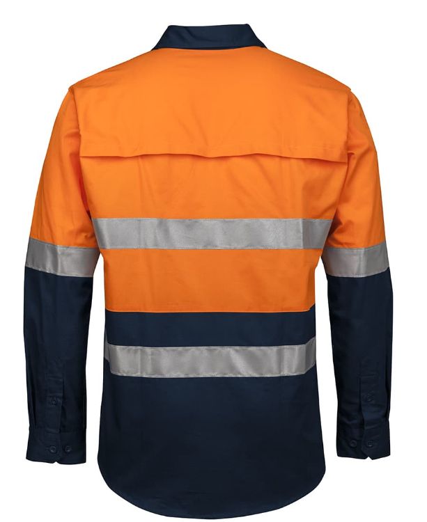 Picture of JB's Hi Vis (D+N) Close Front L/S 150g Work Shirt