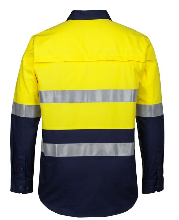 Picture of JB's Hi Vis (D+N) Close Front L/S 150g Work Shirt