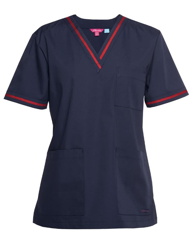 Picture of JB's Ladies Contrast Scrubs Top