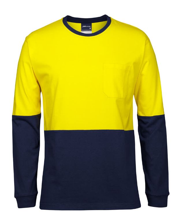 Picture of JB's Hi Vis L/S Crew Neck Cotton T-shirt