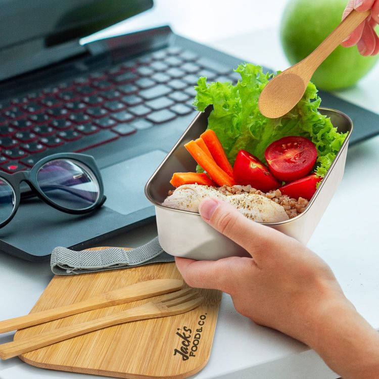 Picture of Stainless Steel Lunch Box with Cutlery