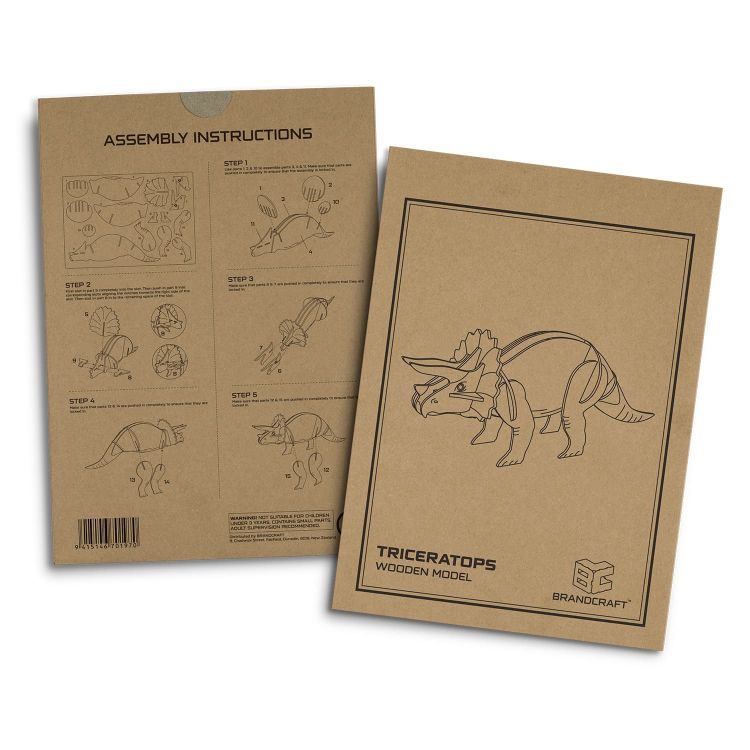 Picture of BRANDCRAFT Triceratops Wooden Model