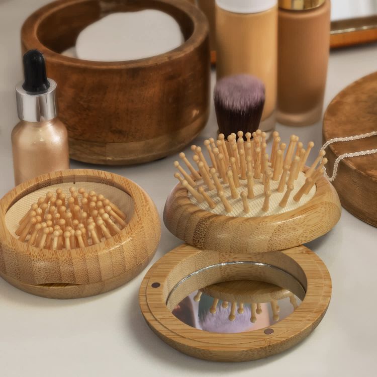 Picture of NATURA Bamboo Brush and Mirror