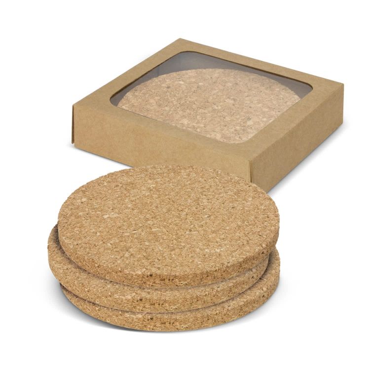 Picture of Oakridge Cork Coaster Round Set of 4