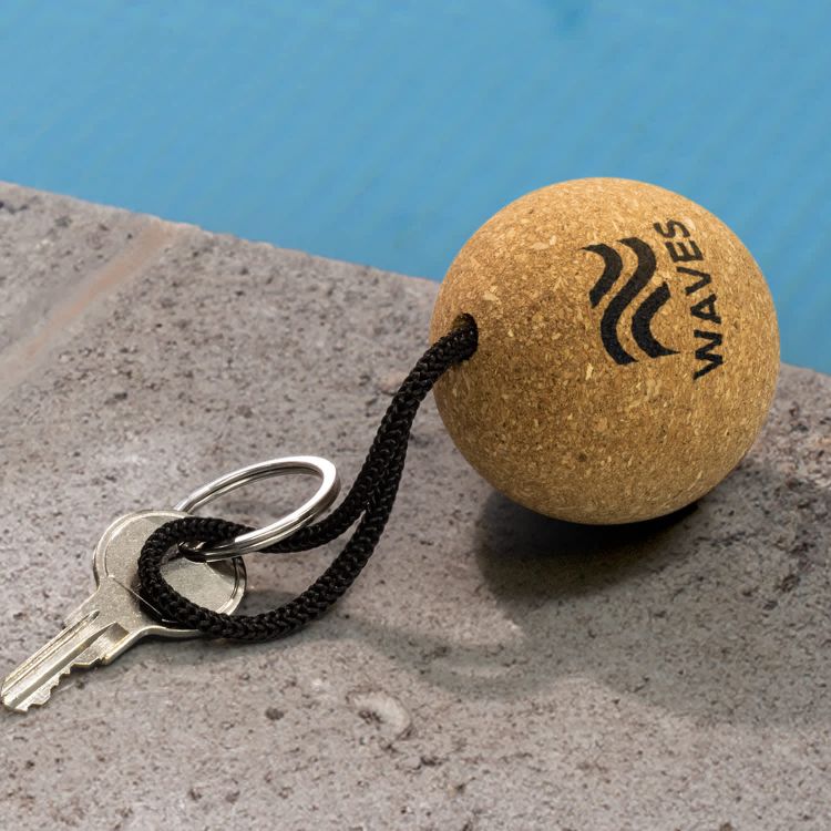 Picture of Cork Floating Key Ring - Round