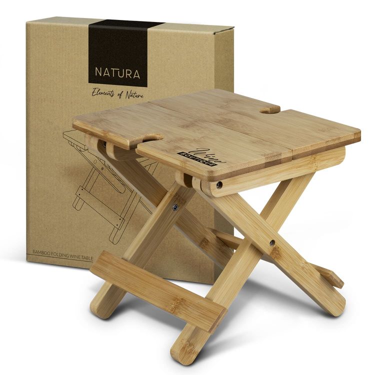 Picture of NATURA Bamboo Folding Wine Table