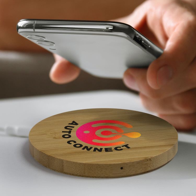 Picture of Vita Bamboo Wireless Charger - Round