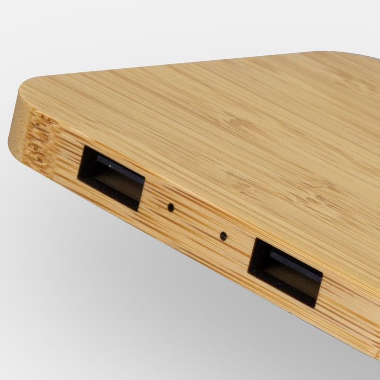 Picture of NATURA Bamboo Wireless Fast Charging Hub